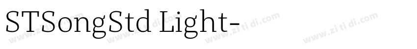 STSongStd Light字体转换